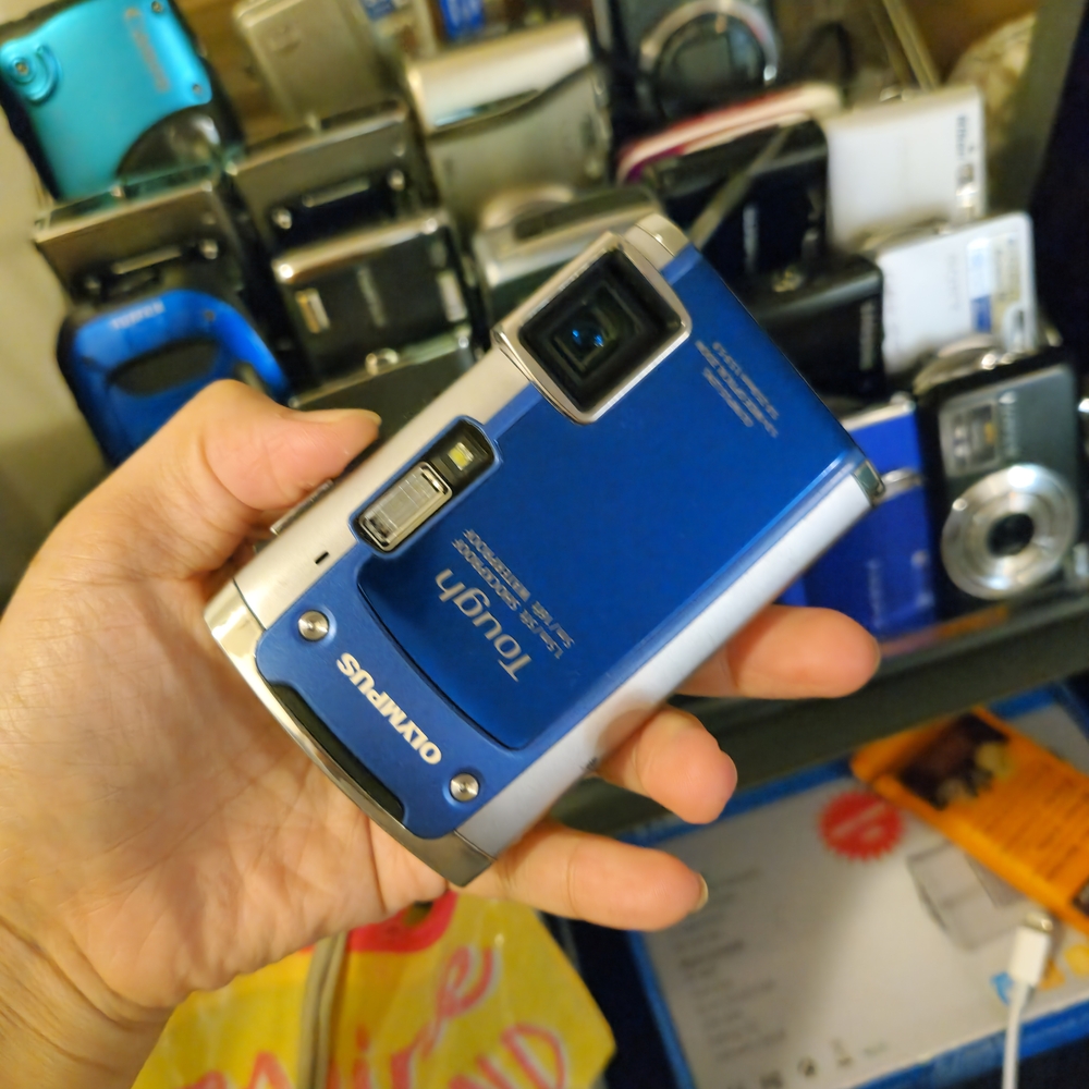 Olympus Tough Blue and Silver Camera